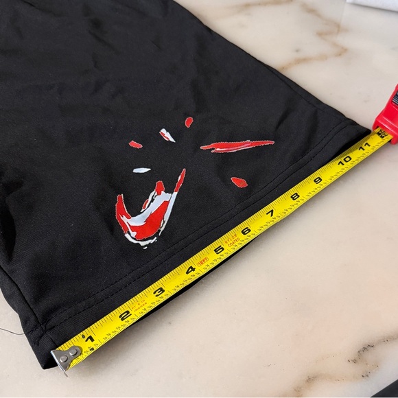 Men’s Black Graphic Athletic Shorts Streetwear Gym Workout Shorts Size M - Picture 9 of 9